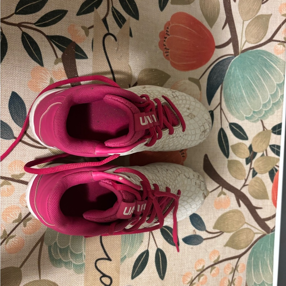 Under Armour Pink and White Sneakers